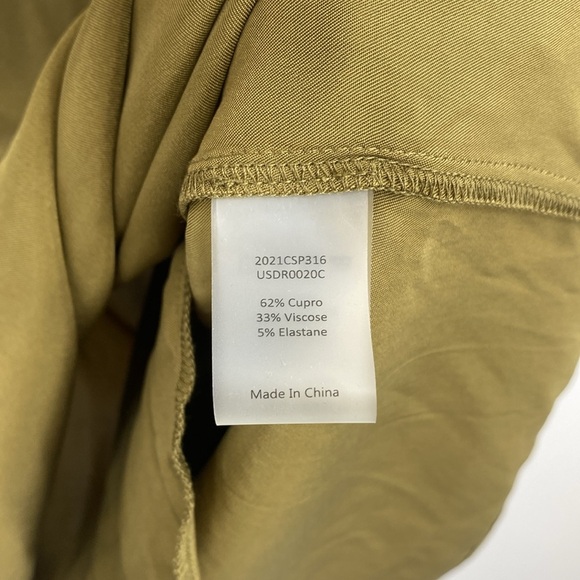 Universal Standard Shirt Dress Womens 3XS 2-4‎ Military OIive Cubro Rubicon - Picture 7 of 13